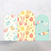 Bunt Eier Hase Glücklich Ostern Bogen Hintergrund Bausatz